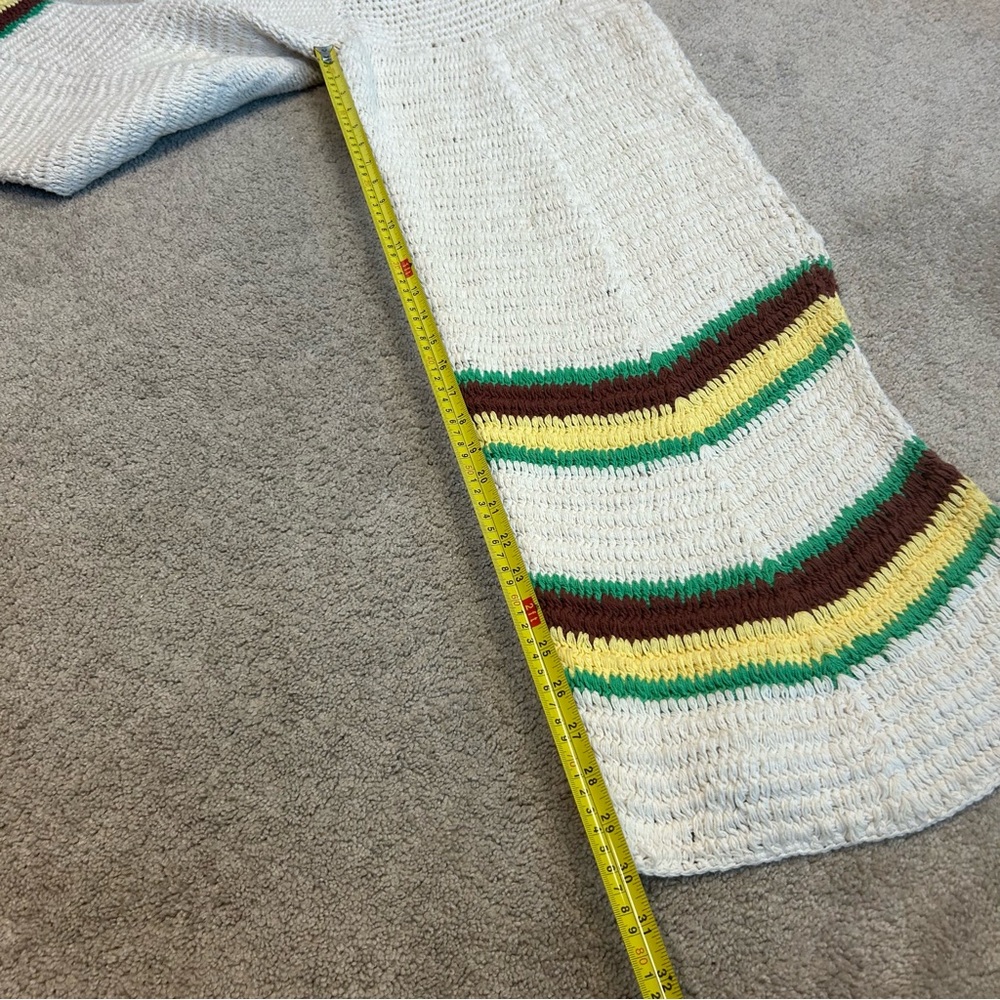 Zara crochet knit Rasta pants drawstring beach coverup Sz M NWOT summer vacation - Picture 13 of 14